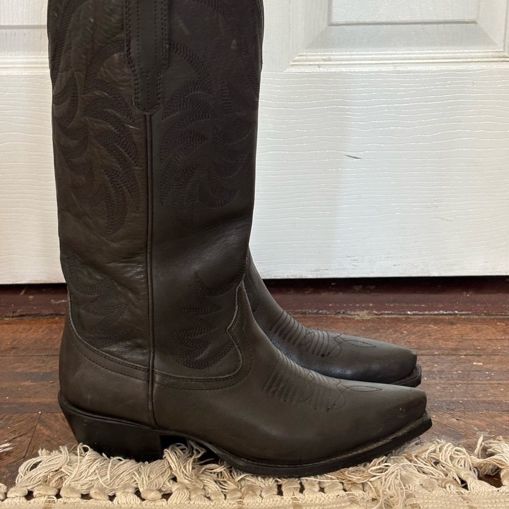 Tecovas Dark Brown Heeled Boots